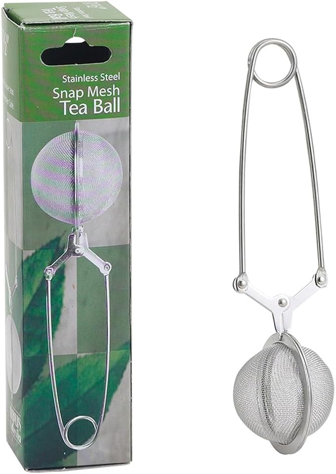 HIC Kitchen Snap Ball Tea Infuser, 18/8 Stainless Steel, For Loose Leaf Tea and Mulling Spices