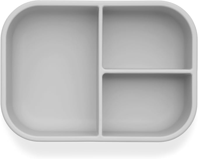Ali+Oli Silicone Bento Box for Kids, Baby Lunch Box, BPA-Free, Spill-Proof | Daycare, Preschool, Food separation, Portion control, Snack storage, Travel-friendly, Easy cleaning, Toddlers
