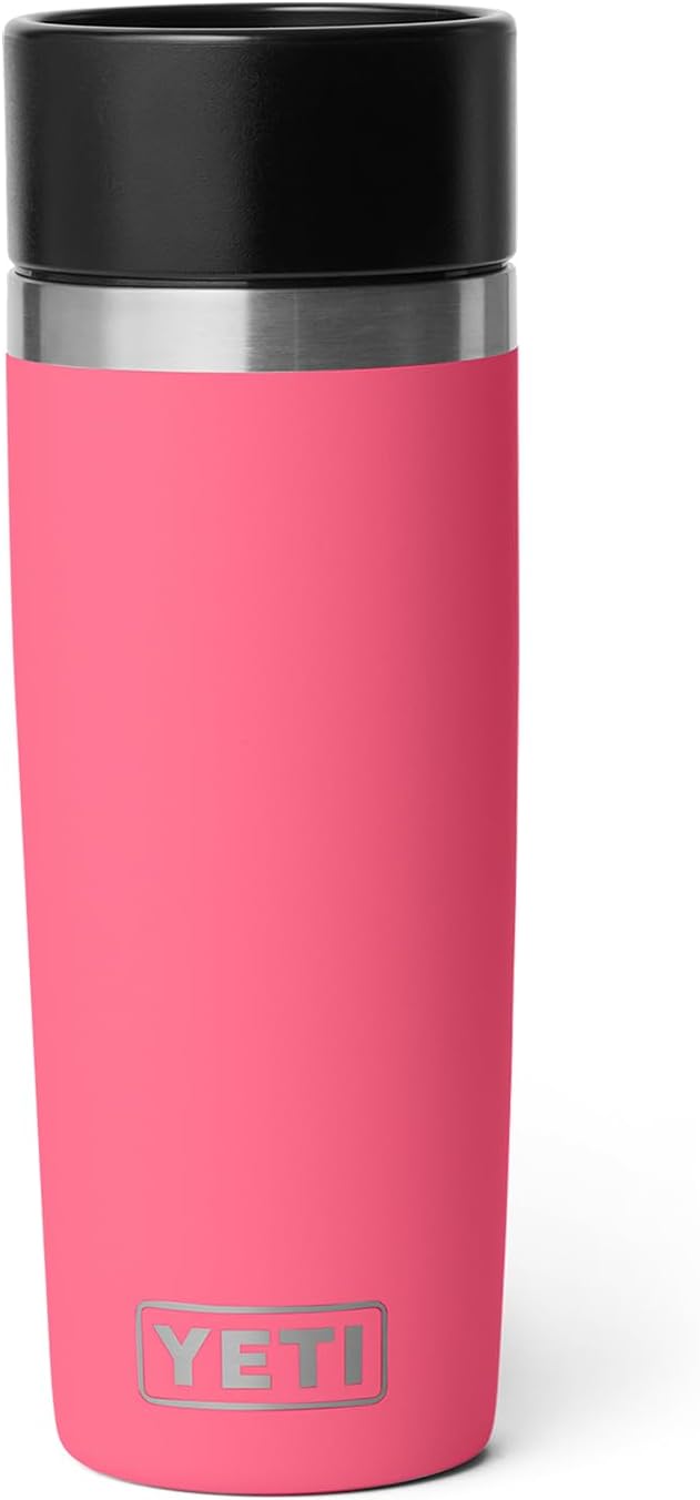 YETI Rambler 16 oz Travel Bottle, Stainless Steel, Vacuum Insulated with Leakproof Commuter Cap, Tropical Pink