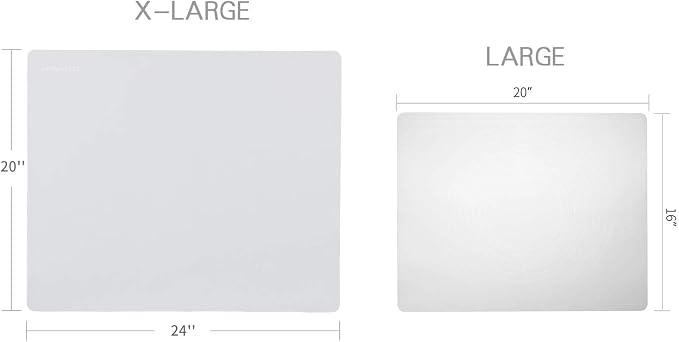 LONGFITE Silicone Baking Mat for Dough Rolling Pastry Fondant Mat Large Nonstick and Nonskid Heat Resistent, Countertop Protector, Dining Table Mat and Placemat 20'' by 16'' (Gray 2 Pack)