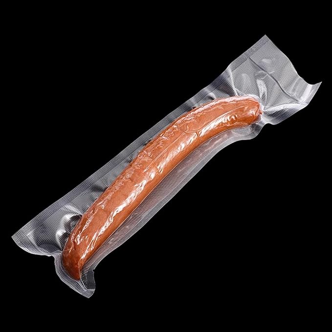 FERENLI 100 Pieces 2.76x7.87 inch (Usable Size 2.36x7.68 inch) Vacuum Sealer Bags for Food Storage Open Top Clear Plastic Flat Pouches Bulk Food Packaging Bags with Tear Notch