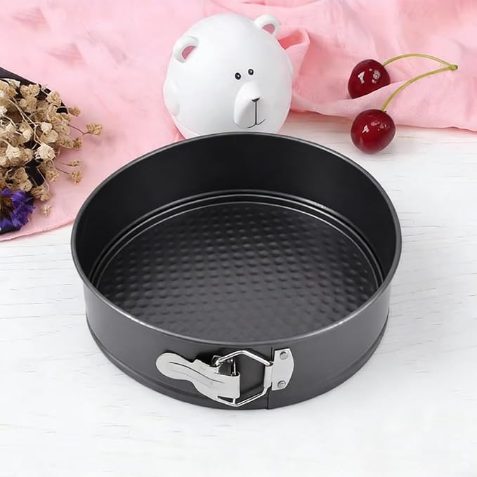 3pcs Springform Pan, 7,8,9 Inch Cheesecake Pans with Removable Bottom, Carbon Steel Baking Pans Nonstick Baking Tin Cake Mould for Small Pizza Pie (Circle Shape)