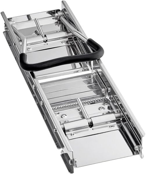 Stainless Steel Mandoline with 2 Built-In Blades and 3-Piece Interchangeable Julienne Blade Set