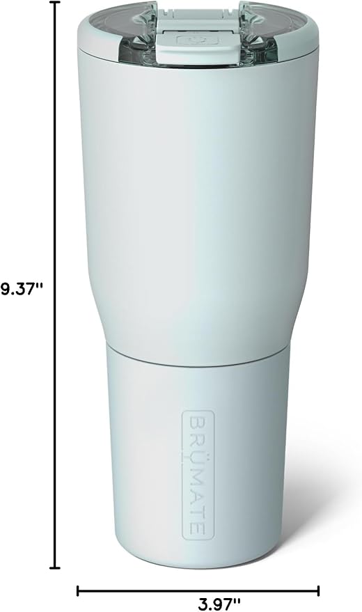 BrüMate Nav 35oz 100% Leak Proof Insulated Travel Tumbler with Magnetic BevLock™ Lid - Double Wall Cup-Holder Friendly Stainless Steel Mug (Blue Agave)