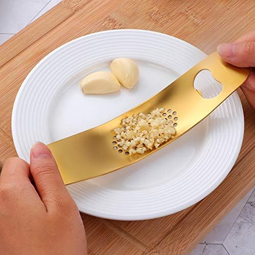 Gold Kitchen Accessories Set Tools Garlic Press Bottler Wine Opener Measuring Spoons Lemon Squeezer Vegetable Peeler Apple Cutter Kitchen Tongs Dish Holder Ice Tongs, Buyer Star, Dish Washer Safe…