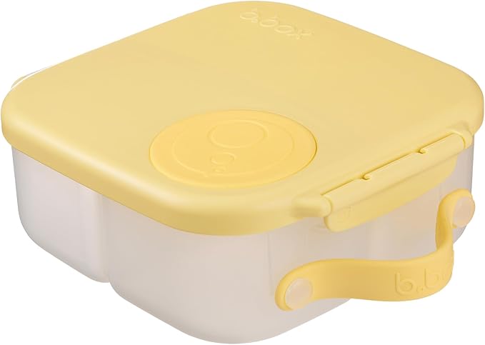 b.box Mini Lunch Box, Snack Containers for Kids, Lunch Box Kids, 4.25 Cup | Bento Box for Kids, Sanck Box, Lunch Containers, Leak Proof, Dishwasher Safe, BPA Free, PFAS Free, Ages 3+ — Lemon Twist