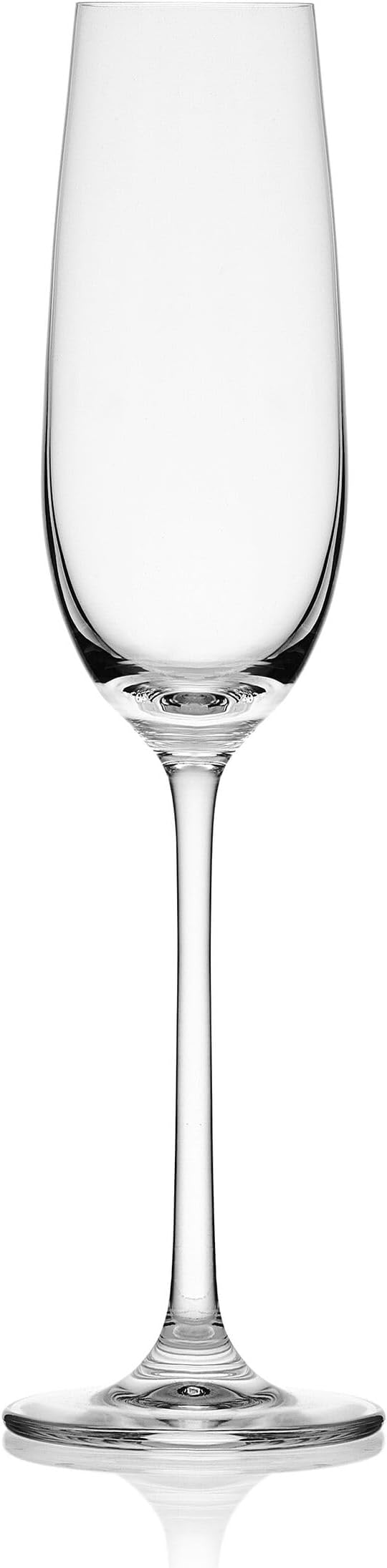 Mikasa Lana Champagne Flutes Glasses, Set of 4, 8.25 Ounce, Clear