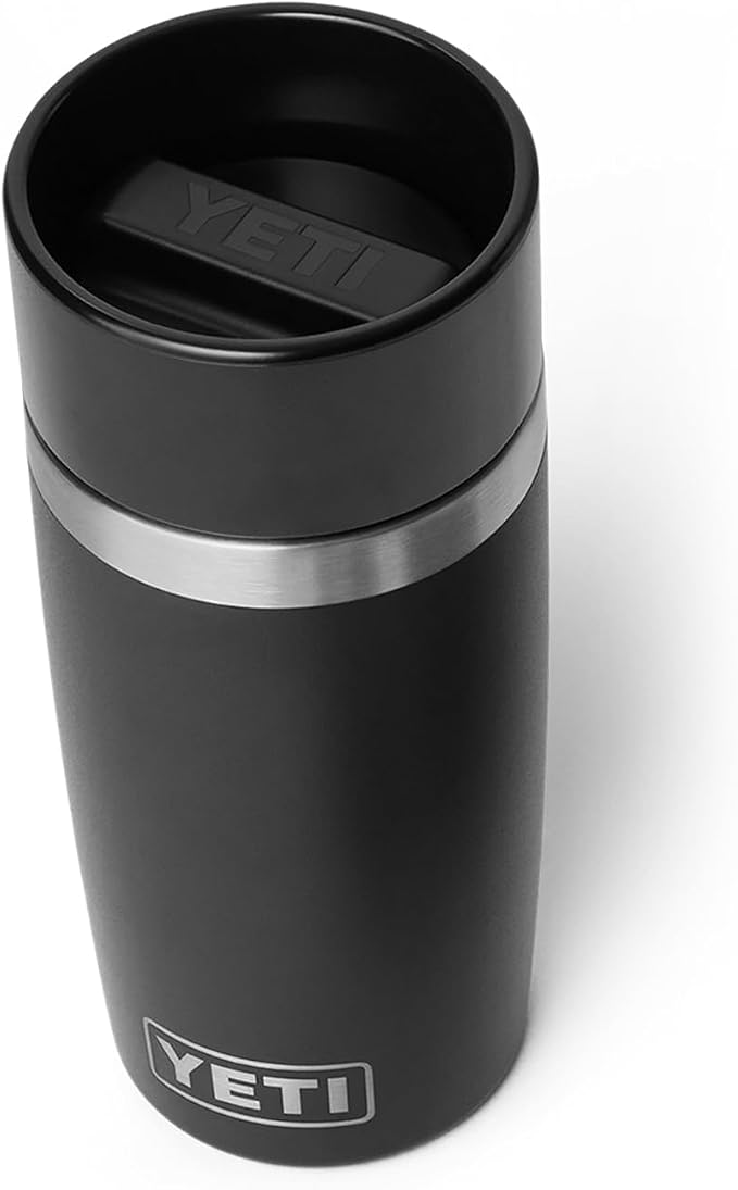 YETI Rambler 12 oz Travel Bottle, Stainless Steel, Vacuum Insulated with Leakproof Commuter Cap, Black