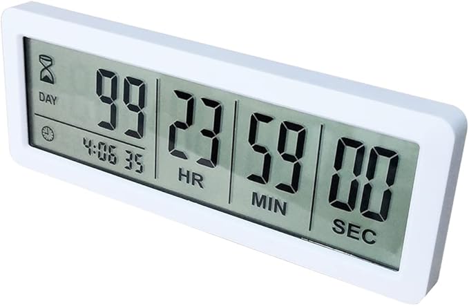 Digital Countdown Days Timer - White Upgraded Big 999 Days Count Down Clock with Stand Strong Magnetic Back for Vacation Retirement Wedding Holiday | Upgraded Big 999 Days Count Down Clock with Stand Strong Magnetic Back, Ideal for Vacation Retirement ...