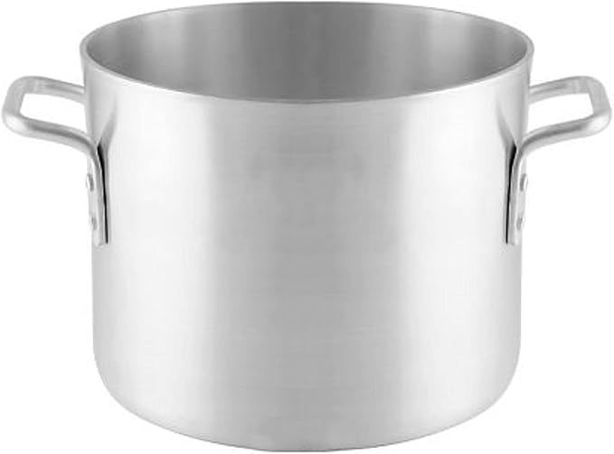 TrueCraftware- 12 qt. Heavy-Duty Aluminum Stock Pot with Riveted Handle 6mm Thickness-Multipurpose Pot Cookware Large Stockpot For Cooking Simmering Soup Stock Home Kitchen