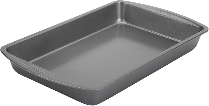 Good Cook Everyday Baking Pan with Scratch-Resistant Metal-Utensil Safe Nonstick, 7 x 11-Inch, Gray