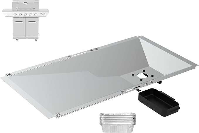 Universal Grease Tray, Catch Pan and Disposable Drip Pan for 3/4/5/6 Burner | Replacement Parts for Nexgrill 720-0830H 720-0882A, Charbroil, Dyna Glo, Kenmore Gas Grill