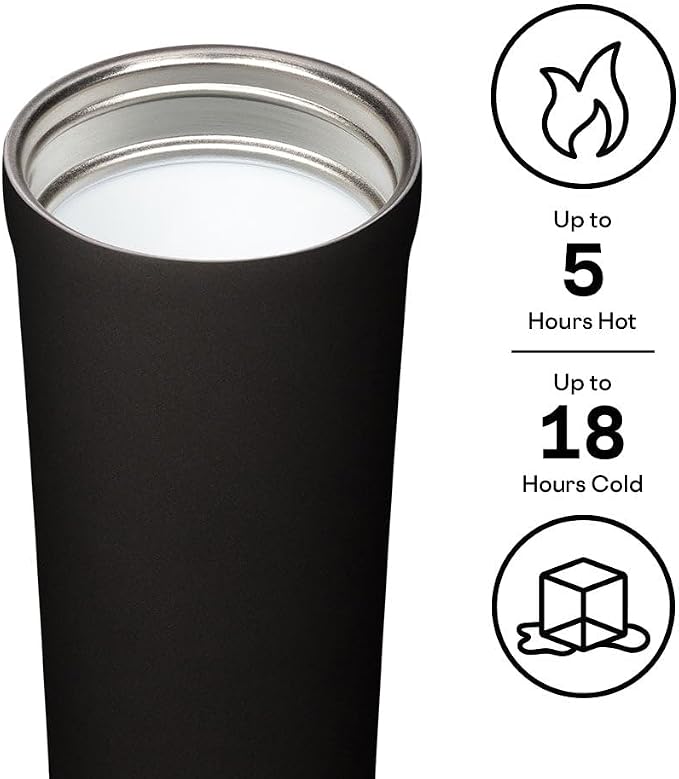 Corkcicle Commuter Cup - Insulated Travel Coffee Mug & Tumbler, Triple Insulated for Hot & Cold Drinks, Spill Proof, Cupholder & Bike Cage Friendly, BPA-Free - 17oz - Cacao