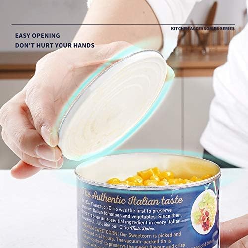 Phmnkl Safety Side Cut Manual Can Opener for Seniors & Arthritis, Smooth Edge No Sharp Lid, Ergonomic Soft Grip, Food Grade Stainless Steel, Easy to Use Kitchen Can Opener