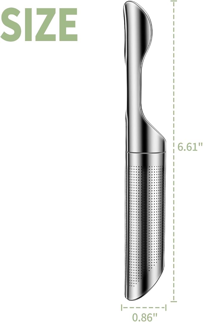 2pcs Tea Infuser for Loose Leaf Tea, ASWETMEL 2-in-1 Tea Scoop Infuser Tea Strainers for Loose Tea, 304 Stainless Steel Loose Leaf Steeper, Tea Ball Filter