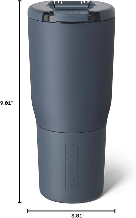 BrüMate Nav 25oz 100% Leak Proof Insulated Travel Tumbler with Magnetic BevLock™ Lid - Double Wall Cup-Holder Friendly Stainless Steel Mug (Nightfall Blue)