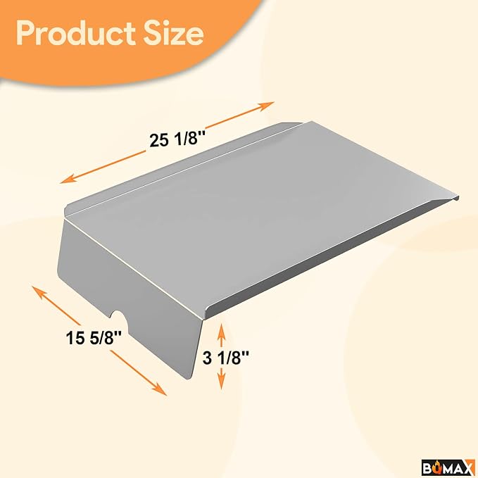 BQMAX Drip Tray Heat Baffle Replacement Parts for Z Grills 700 Series Grills, Drip Pan for Z Grill 7002B 7002C 7002E 700D 700E, for Z Grills 700 Series Pellet Smoker Grills Replacement Parts