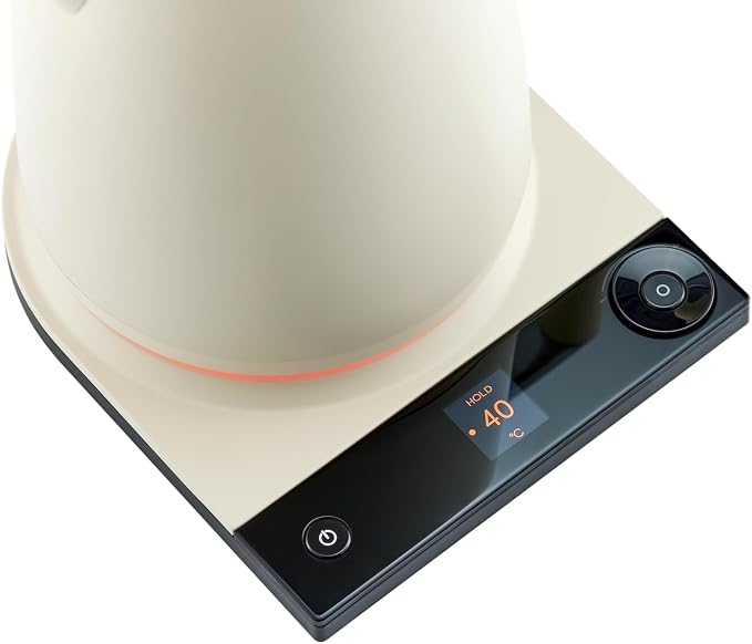 SAKI Luna Electric Kettle Temperature Control with 7 Presets, 60min Temperature Hold 1.75L Electric Tea Kettle, 304 Stainless Steel Kettle, Auto-Off & Boil-Dry Protection, BPA Free (Pearl White)