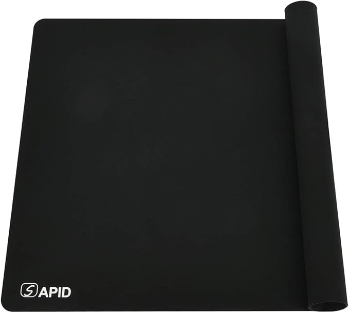 Sapid Large Silicone Sheet for Crafts Silicone Mat for Resin Art Painting | Extra Thick Jewelry Casting Mats, Nonstick Nonslip for Epoxy Resin, Art Painting,Heat-Resistant Counter Mat 15.7"x23.6" Black