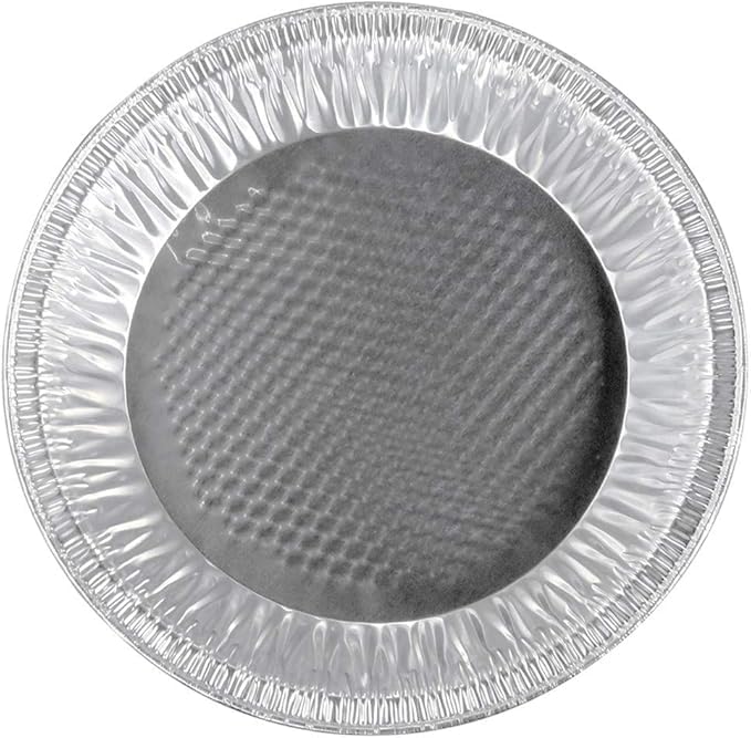 Handi-Foil 10" (Actual Top-Out 9-5/8 Inches - Top-In 8-3/4 Inches) Aluminum Foil Pie Pan - Disposable Baking Tin Plates Made in USA (Pack of 12)