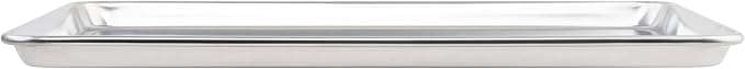Winco 16" x 22" 2/3 Size Aluminum Sheet Pan | Large flat baking surface, Closed bead resists corrosion, Great for Cooking, Food Preparation and Restaurant Kitchens