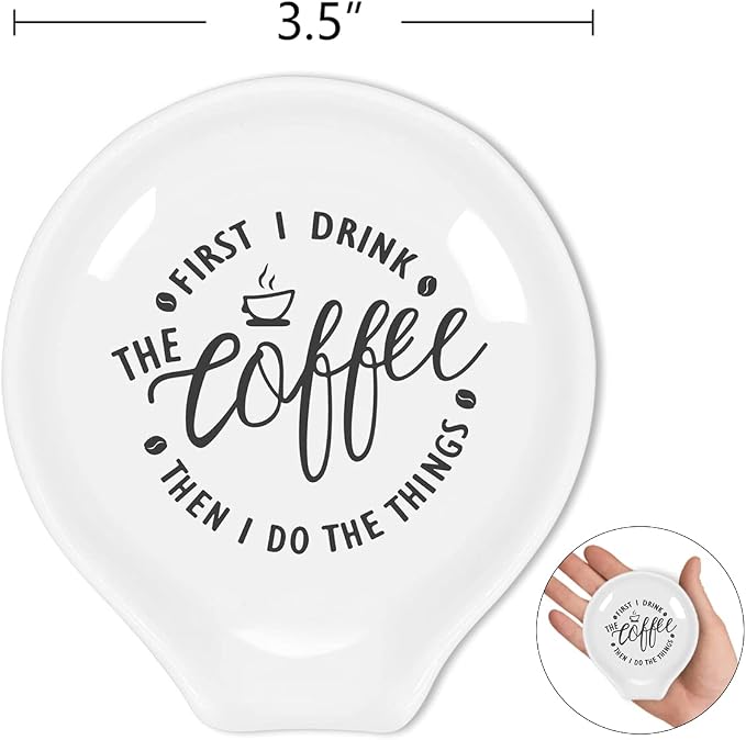 Littlefa Coffee Spoon Rest-Coffee Spoon Holder-Coffee Bar Accessories | Funny Ceramic Coffee Spoon Rest for Coffee Bar Accessories Essentials, Coffee Lovers Gifts