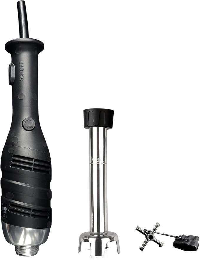 VONCI 280W Handheld Immersion Blender, With 9.5 inch Detachable Shaft | Variable Speed 6000-20000RPM, Up to 8 gal / 2.1 L, Light Duty, Stainless Steel, Ideal for Light Dressings