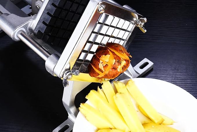 2Pcs 3/8''Commercial Vegetable Replacement Chopper Blade | Replacement Chopper Dicer Stainless Steel Blade and Pusher Block for Fruit Cutting Machine Tomato onion French Fries Cutter