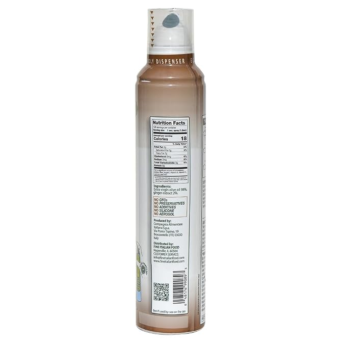 Mantova Spray Ginger Extra Virgin Olive Oil, 8 Ounce