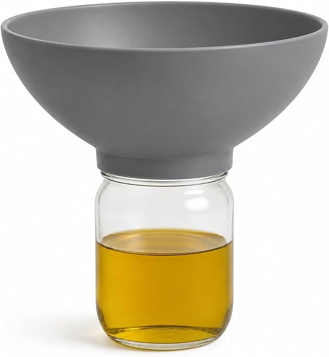 Reusable Grease Strainer for Mason Jars – Ideal for Bacon Fat, Ground Beef, French Fries Oil, Fried Chicken, Sausage, Cooking Oil, Pasta & Vegetables