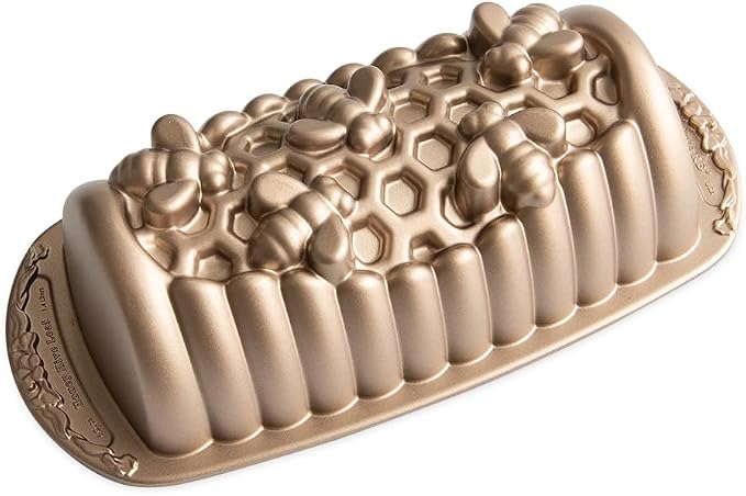 Nordic Ware Honey Hive Loaf, 6 Cup, Toffee