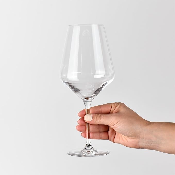 KROSNO Red Wine Glasses Set of 4, 24.7 oz, Avant-Garde Collection | Wine Tumbler, Lead-Free Crystal Glassware, Drinking Glasses, Elegant Cups, Home & Restaurant, Dishwasher Safe