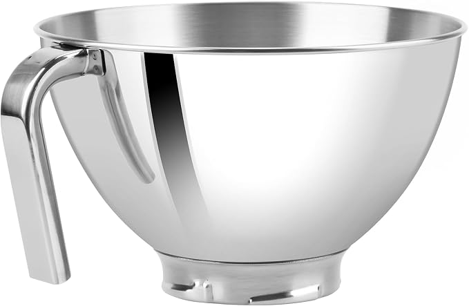 3 Quart Stainless Bowl for Kitchen Aid Mixing,Stainless Steel Bowl Compatible with Kitchenaid Mixer 4.5/5QT,Not compatible with KitchenAid Artisan Mini 3.5QT