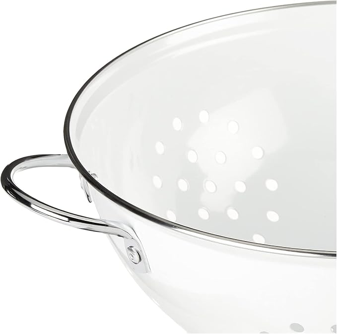 Calypso Basics by Reston Lloyd Powder Coated Enameled Colander, 3 Quart, White,80300