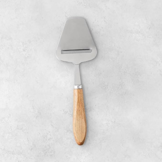 Twine Acacia Cheese Plane Hard Cheese Slicer - Charcuterie Board Cheese Slicer Stainless Steel with Acacia Handle - Set of 1