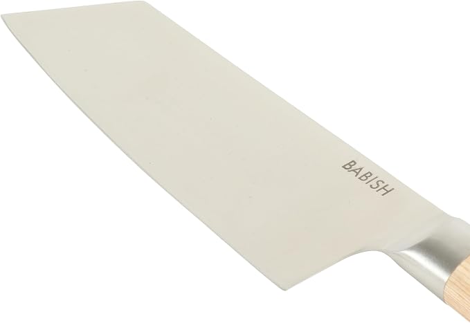 Babish 7.5-Inch Clef Knife – High-Carbon 1.4116 German Steel Kitchen Knife with Light Pakka Wood Handle, Chef & Cleaver Hybrid for Chopping, Slicing & Prep, Full-Tang, Razor Sharp, Ergonomic Design