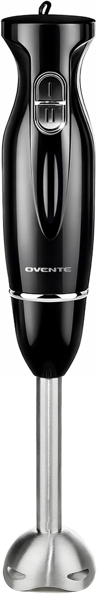 OVENTE Electric Corded Hand Blender, 300W with 2 Mixing Speeds Black HS560B | Handheld Immersion Stick Mixer with Stainless Steel Blades for Smoothies, Purees & Baby Food