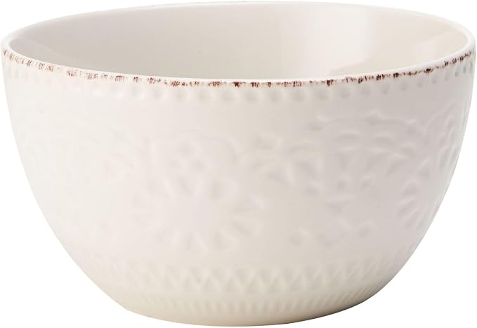 Pfaltzgraff Chateau Cream 16-Piece Stoneware Dinnerware Set, Service for 4, Off White