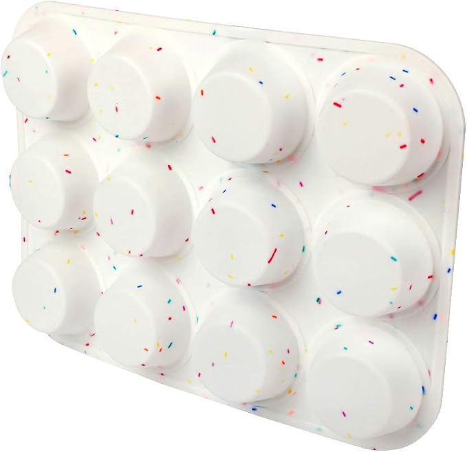 SHEbaking Silicone Muffin Pan for Baking Regular 12 Cups Cupcake Pans Muffin Tin Non-stick Muffin Tray Mold Easy Release,Durable,BPA Free