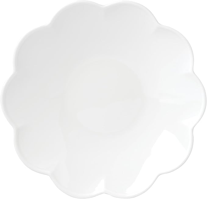 Lenox Studio 1414 Scallop Bone China 12-Piece Dinnerware Set for 4 | dishwasher safe | plates and bowls sets for kitchen and dining | 10.71 inch plate, dish set, dishes, chip resistant