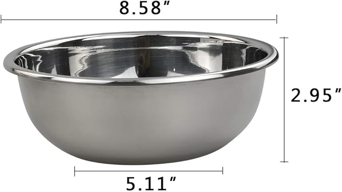 18/10 Stainless Steel Nesting Mixing Bowls for Meal Prep, Set of 4 | Nesting, For Mixing, Serving, Baking