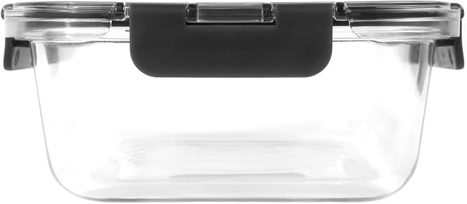 Zyliss E981066 1.5L Glass Container, Shatter Resistant Glass, Airtight Food Storage Box with Sealable Lid, Microwave Safe, BPA Free, Freezer Safe, Fridge Storage, Food Container, 23cm x 18cm x 7.5cm