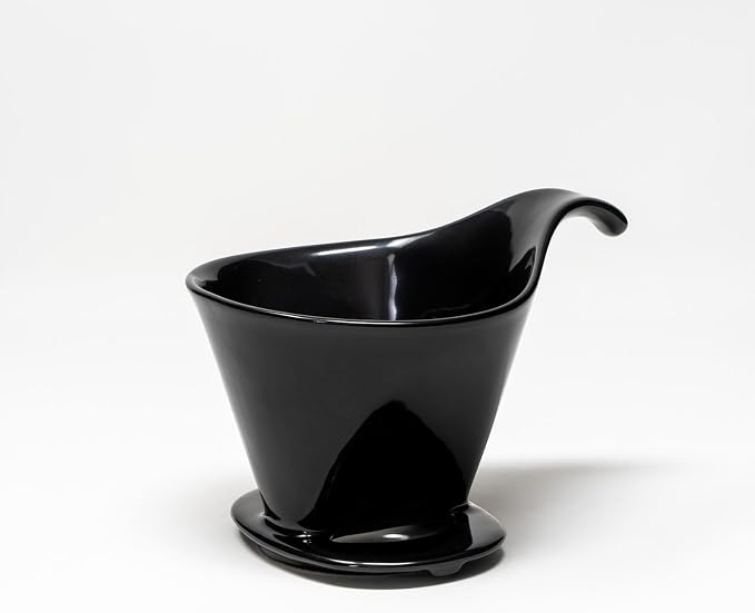 ZERO JAPAN - Bee House Pour Over Coffee Dripper - Ceramic Coffee Maker with Elegant Peek Hole, Drip Cone Brewer Coffee Gifts, Brewing Accessories - Black, Standard Size