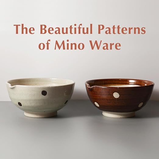 Japanese Ceramic Ripple Ridge Mortar & Pestle Suribachi Bowl and Surikogi Set with Spout 7.1 inches Made in Japan (White)