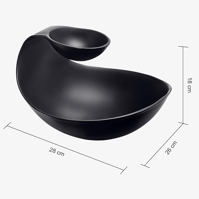 Brass Black Chip and Dip Serving Bowl Brass Tiered Snack, Candy & Salad Bowl Decorative Centerpiece Serving Platter Nuts, Chip & Dip, Salsas, Tray, Serveware Home Decor Gift Entertaining Centerpiece