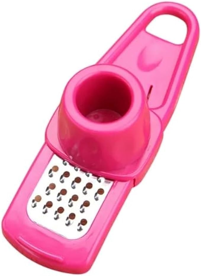 Angel's Peel Lounge Multipurpose Garlic Mincer and Garlic Crusher - Easy Squeeze Clean Garlic Press, Dishwasher Safe Sturdy Tool Compact and Portable Design for Extracts More Paste Per Clove - Pink