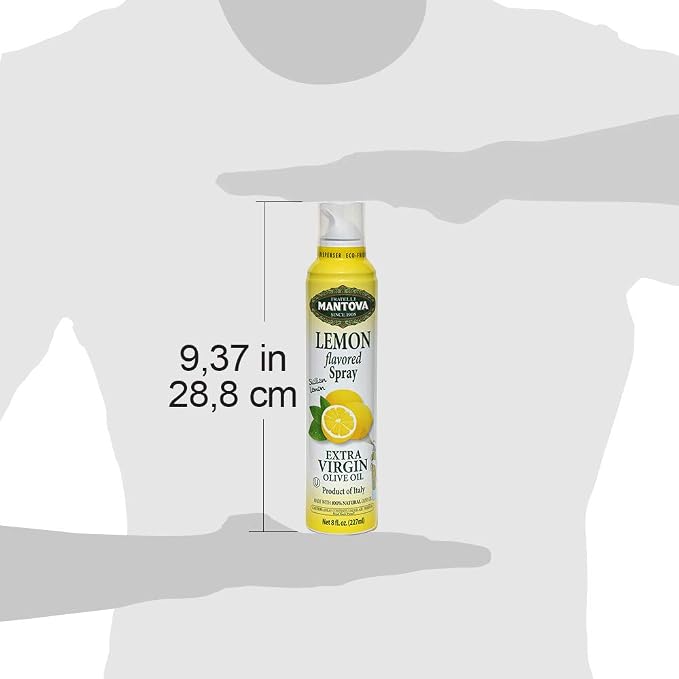 Mantova Spray 100% Extra Virgin Olive Oil Lemon 8 Ounce