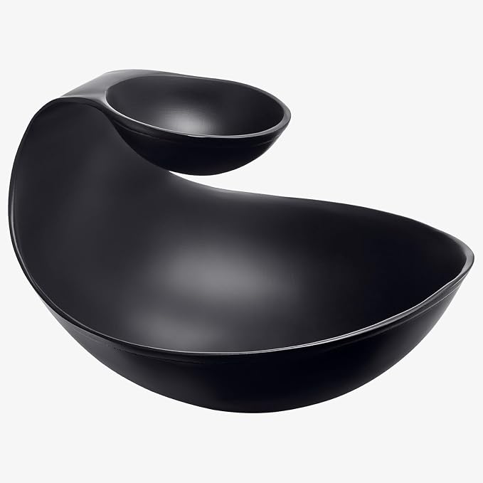 Brass Black Chip and Dip Serving Bowl Brass Tiered Snack, Candy & Salad Bowl Decorative Centerpiece Serving Platter Nuts, Chip & Dip, Salsas, Tray, Serveware Home Decor Gift Entertaining Centerpiece