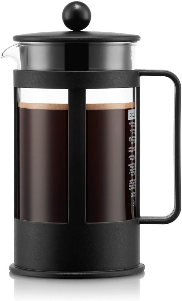 Bodum Kenya 8-Cup French Press Coffee Maker, 34-Ounce, Plastic, Black