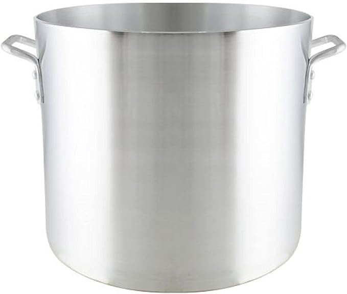 TrueCraftware- 16 qt. Heavy-Duty Aluminum Stock Pot with Riveted Handle 6mm Thickness-Multipurpose Pot Cookware Large Stockpot For Cooking Simmering Soup Stock Home Kitchen